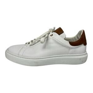 Good Man Men's White Leather Low Top Lace Up Athletic Sneakers Shoes Size 11